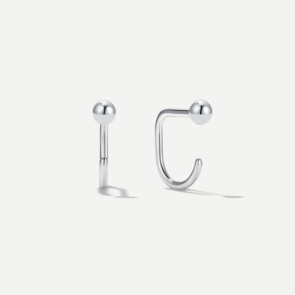 ARDANT Stay Close Ball Hoops Brand New Earrings, Sterling Silver